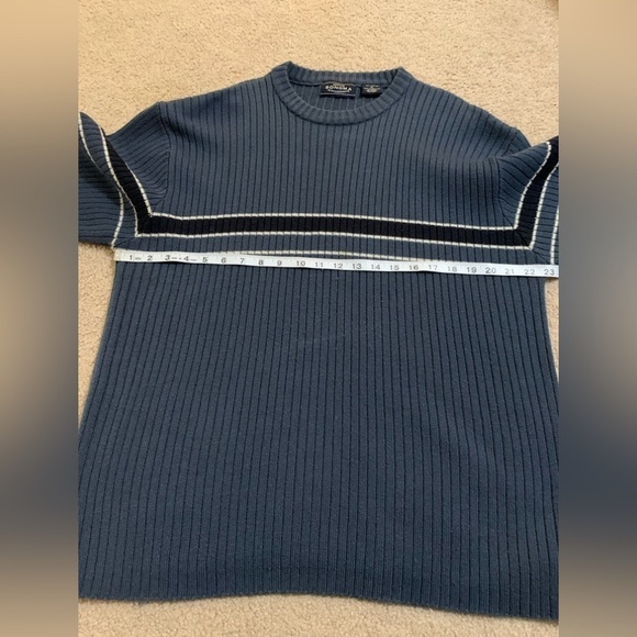 Men’s VTG Sonoma Blue Striped Sweater Sz XL - Picture 3 of 5